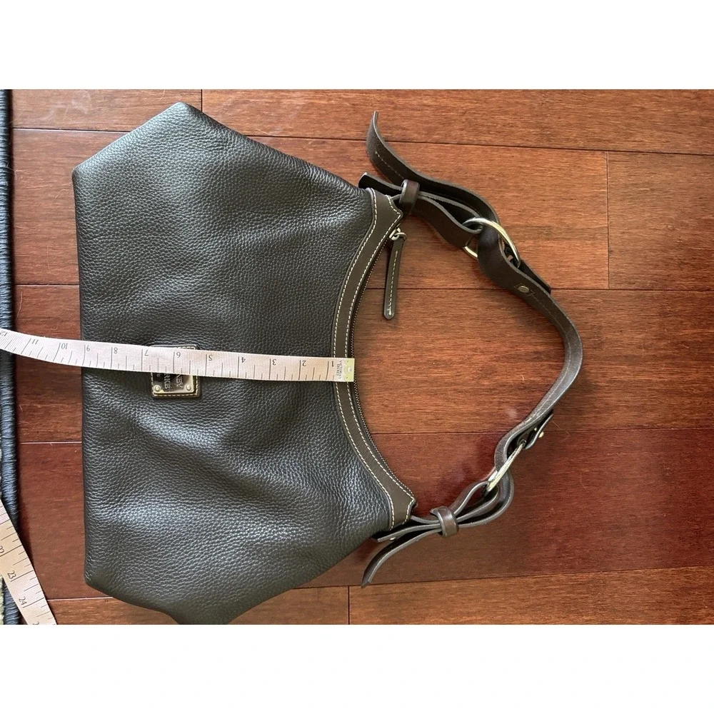 Dooney & Bourke Brown Pebble Grain Leather Hobo Shoulder Bag